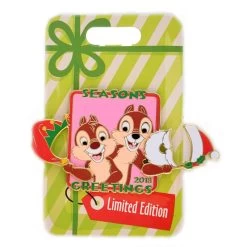 Disney Holiday Pin - 2018 Season's Greeting Chip And Dale