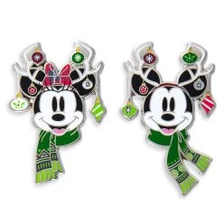Disney Holiday 2 Pin Set - Nordic Winter Mickey And Minnie