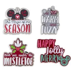 Disney Holiday 4 Pin Set - Nordic Winter Holiday Text Messages