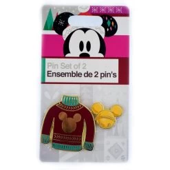 Disney 2 Pin Set - 2018 Ugly Sweater 2-Pin Set - Red Sweater