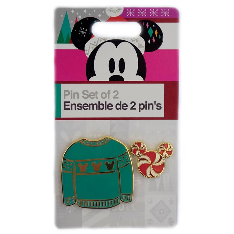 Disney 2 Pin Set - 2018 Ugly Sweater 2-Pin Set - Green Sweater