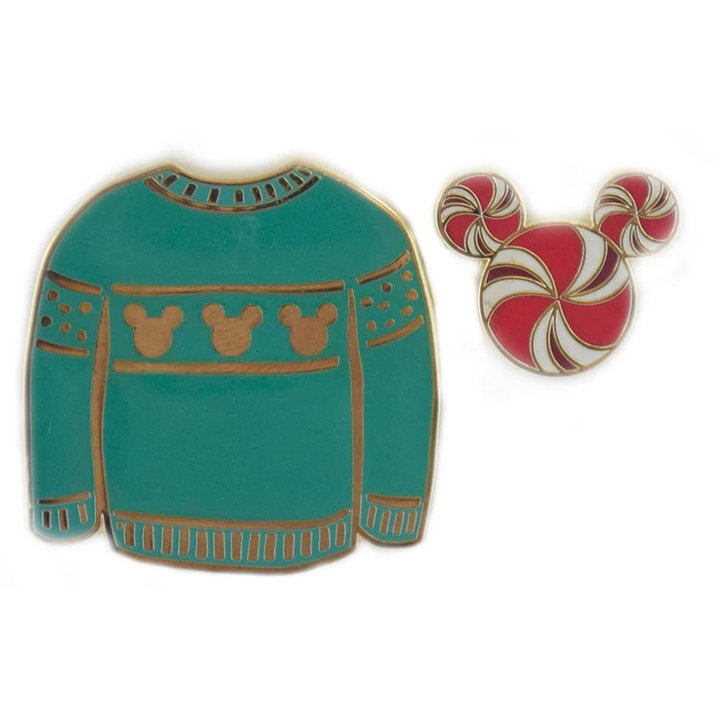 Disney 2 Pin Set - 2018 Ugly Sweater 2-Pin Set - Green Sweater - Image 2