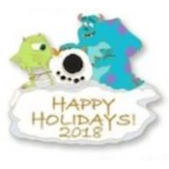 Disney Pin - Happy Holidays 2018 - Mike And Sulley