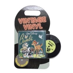 Disney Vintage Vinyl Pin - #10 Bambi With Thumper, Owl, And Flower