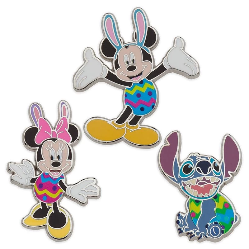 Disney Pin - Easter 2020 Gift Set 2020 - Mickey Minnie And Stitch - Limited Edition - Image 2