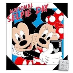 Disney Pin - Celebrate Today - 06 National Selfie Day 2020 - Mickey & Minnie Mouse