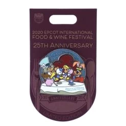 Disney Food And Wine Festival Pin - 2020 Alice In Wonderland - 25th Anniversary - Limited Edition