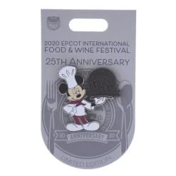 Disney Food And Wine Festival Pin - 2020 Chef Mickey- 25th Anniversary - Limited Edition