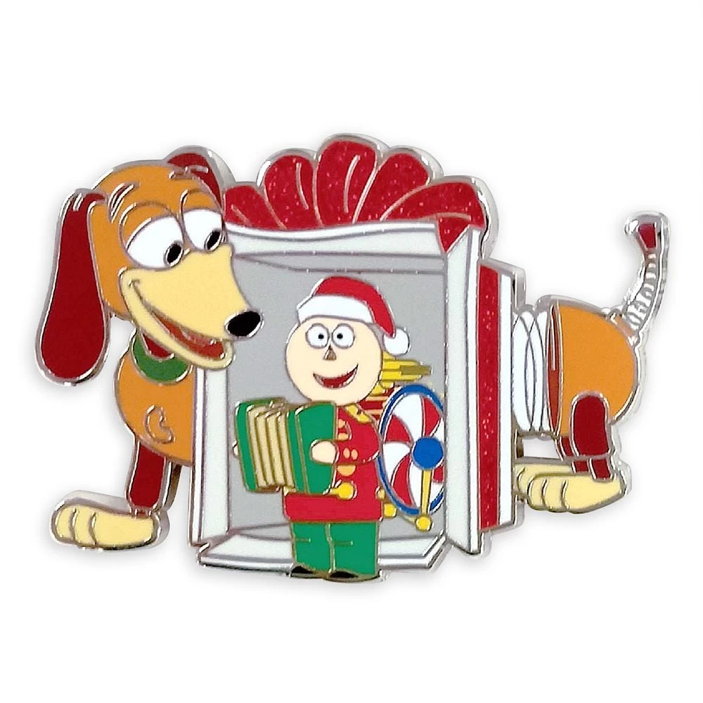 Disney Pin - Toy Story Slinky Dog And Tinny Tin Toy Holiday Pin - Image 2