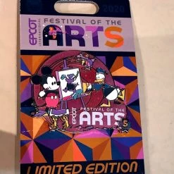 Disney Pin - Epcot Festival Of The Arts 2021 - Mickey Mouse - Donald Duck - Figment - Chip N Dale