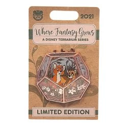 Disney Pin - Terrarium Series - Where Fantasy Grows The Fox & The Hound
