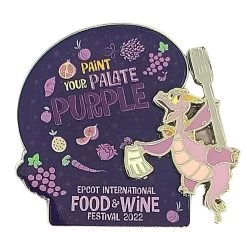 Disney Pin - 2022 Epcot Food And Wine Figment Paint Your Palate Purple