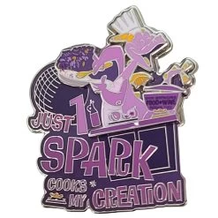 Disney Pin - 2022 Epcot Food And Wine Figment Just One Spark Cooks My Creation