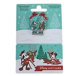 Disney Gift Card With Pin - Holiday 2022 Mickey And Minnie