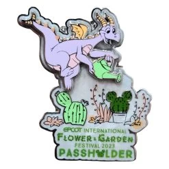 Disney Pin - 2023 Epcot Flower And Garden Figment Passholder