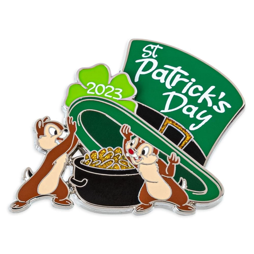 Disney Pin - St. Patrick's Day 2023 Chip 'n Dale