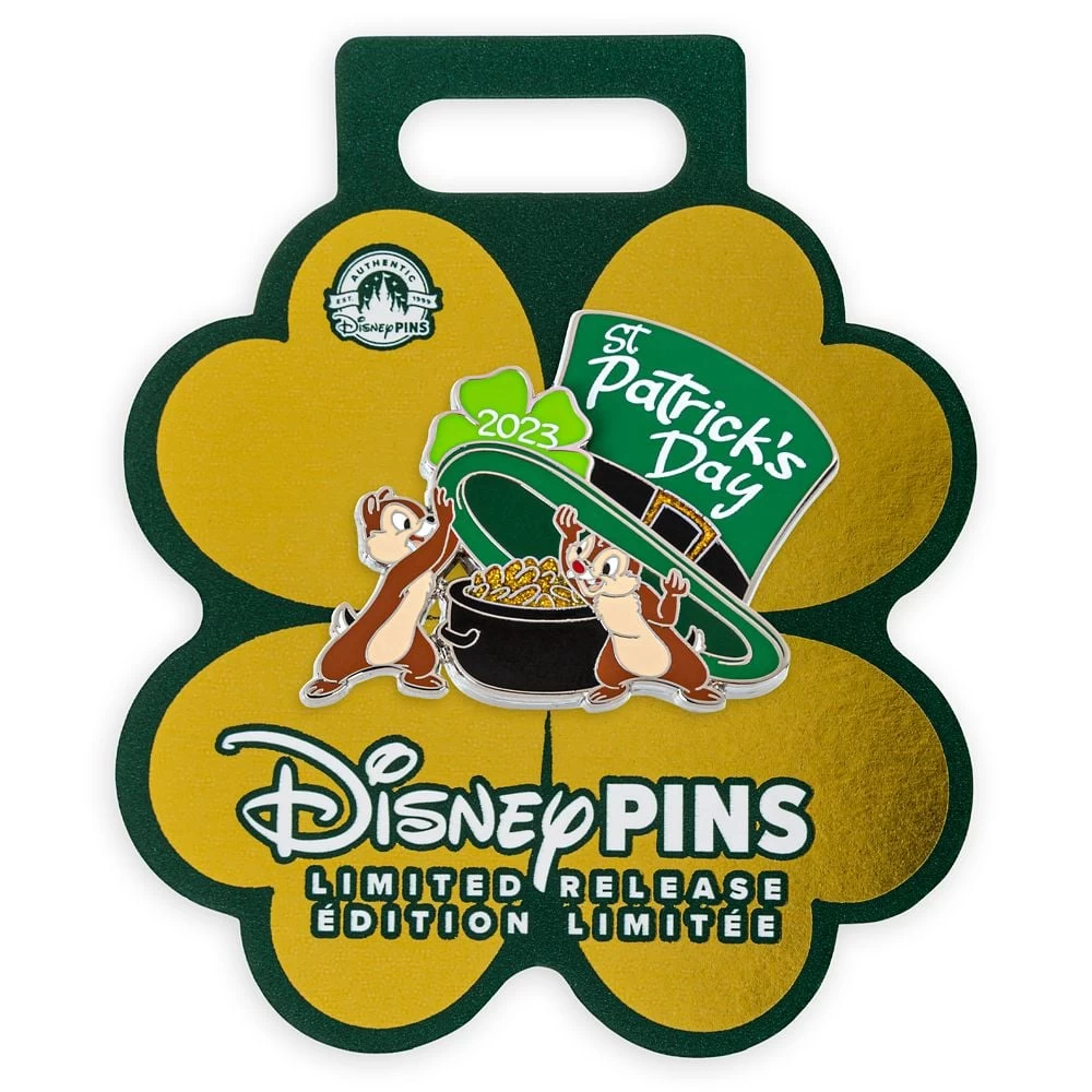 Disney Pin - St. Patrick's Day 2023 Chip 'n Dale - Image 2