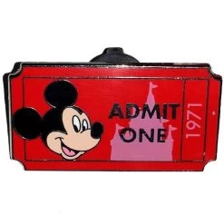 Disney Mystery Pin - Admit One Ticket Pass - Mickey Mouse