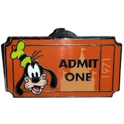 Disney Mystery Pin - Admit One Ticket Pass - Goofy