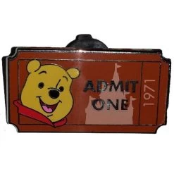 Disney Mystery Pin - Admit One Ticket Pass - Winnie The Pooh