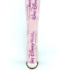 Disney Lanyard - Pink With Purple Disney World Logo