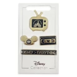 Disney Pin Set - Disney Over Everything - Hat VHS TV