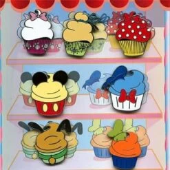 Disney 7 Pin Booster Set - Mickey And Friends - Character Cupcakes