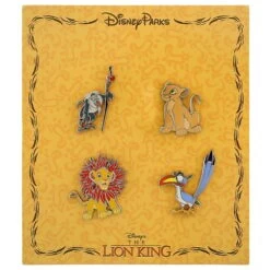 Disney Lion King Pin Booster Set - Simba Nala Zazu And Rafiki