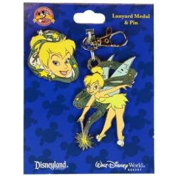 Disney Lanyard Medal And Pin Set - Tinker Bell