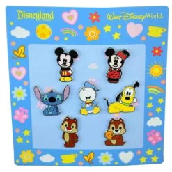 Disney 7 Pin Booster Set - Mickey & Friends Cutie Characters