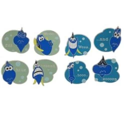 Disney Mystery Pin - Speak Whale With Dory - Complete 8 Pin Set