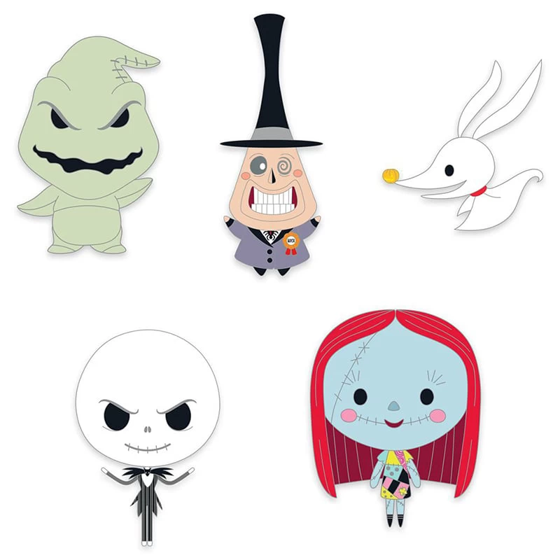 Disney Pin Set - Tim Burton's The Nightmare Before Christmas - Cute Characters