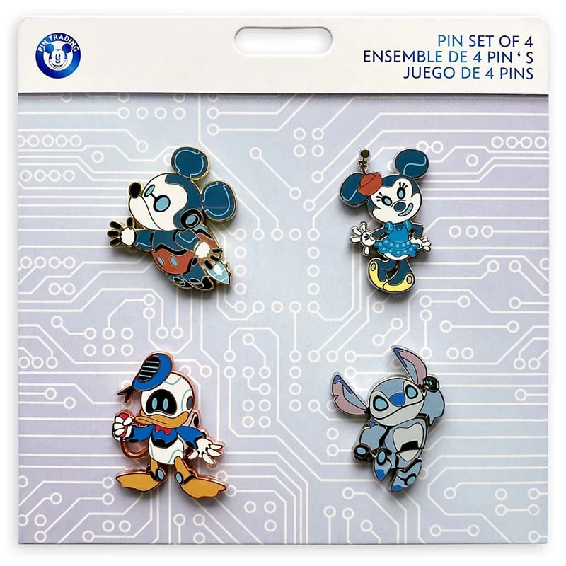 Disney Pin Set - Mickey Mouse And Friends Robots - Image 2