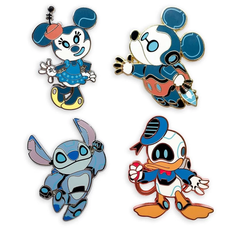Disney Pin Set - Mickey Mouse And Friends Robots
