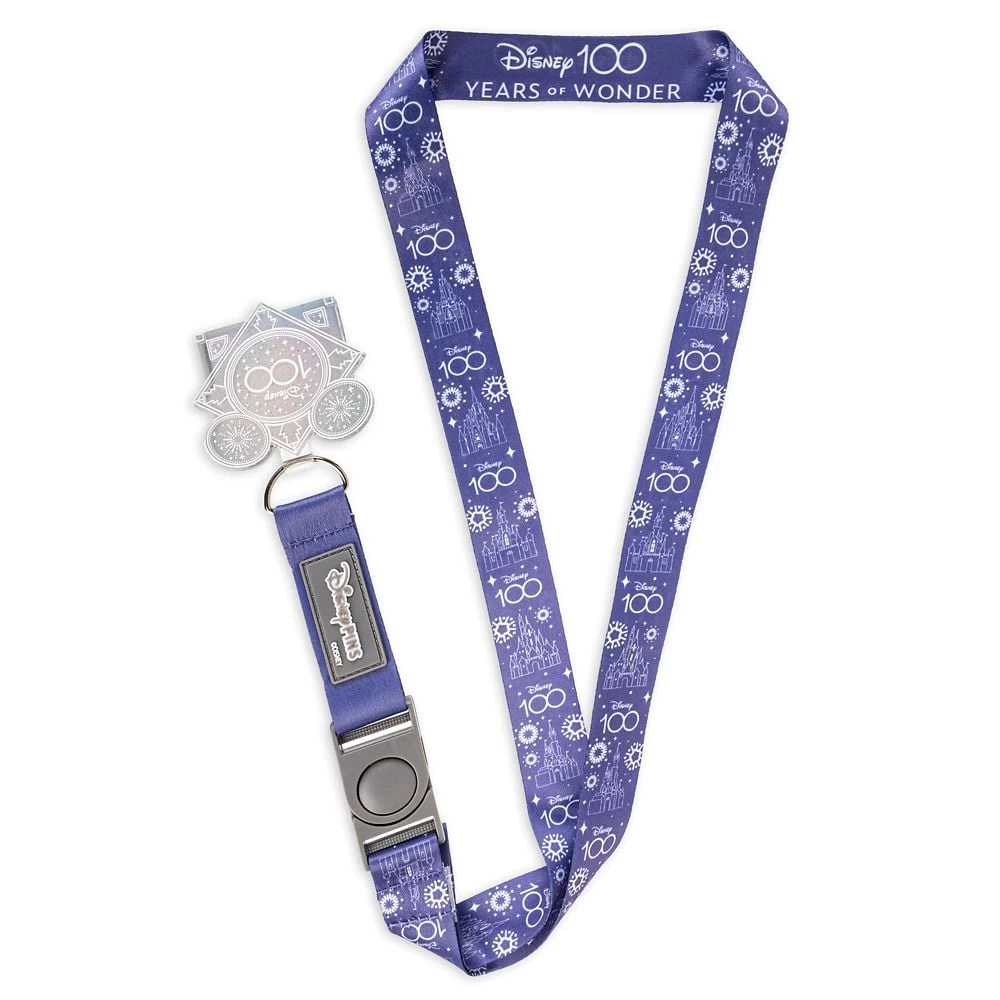 Disney Lanyard - Disney100 Years Of Wonder With Medallion